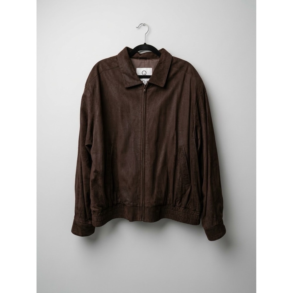 Remy Vintage Chocolate Brown Soft Leather Bomber Jacket Western USA Made 80s/90s